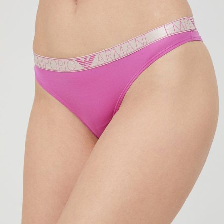 Emporio Armani Underwear tanga culoarea violet