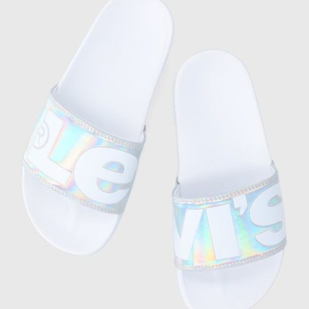 Levi's papuci femei, culoarea alb