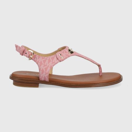 Michael Kors sandale Mk Plate Thong femei, culoarea roz