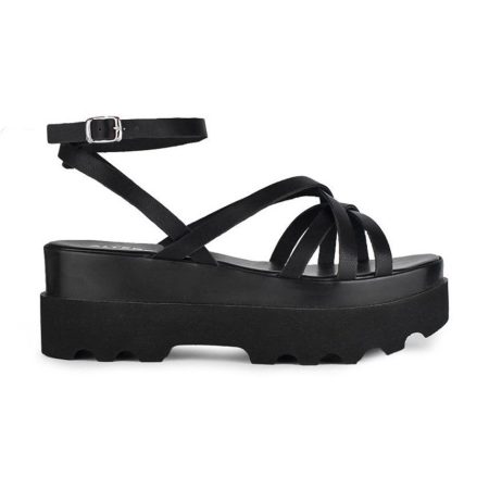 Altercore sandale Dolo femei, culoarea negru, cu platforma