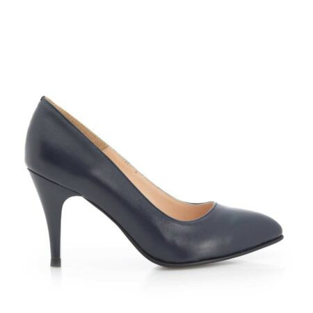 Pantofi stiletto din piele naturala - 558 blue