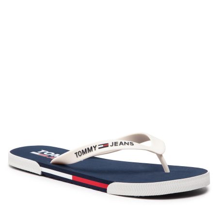 Flip flop Tommy Jeans Mens Flag Beach Sandal EM0EM01032 Ecru YBL